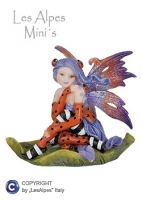 Les Alpes - Fata con Coccinella - Resina - Dipinto a mano